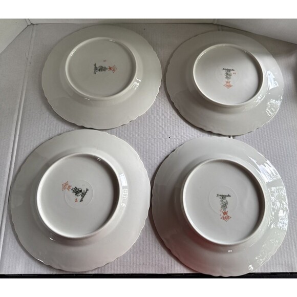 4 Hutschenreuther Richelieu Porcelain Selb Pasco Salad Plates 7 3.4" Vintage - Picture 4 of 5